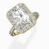 Secret Diamond Halo Engagement Ring