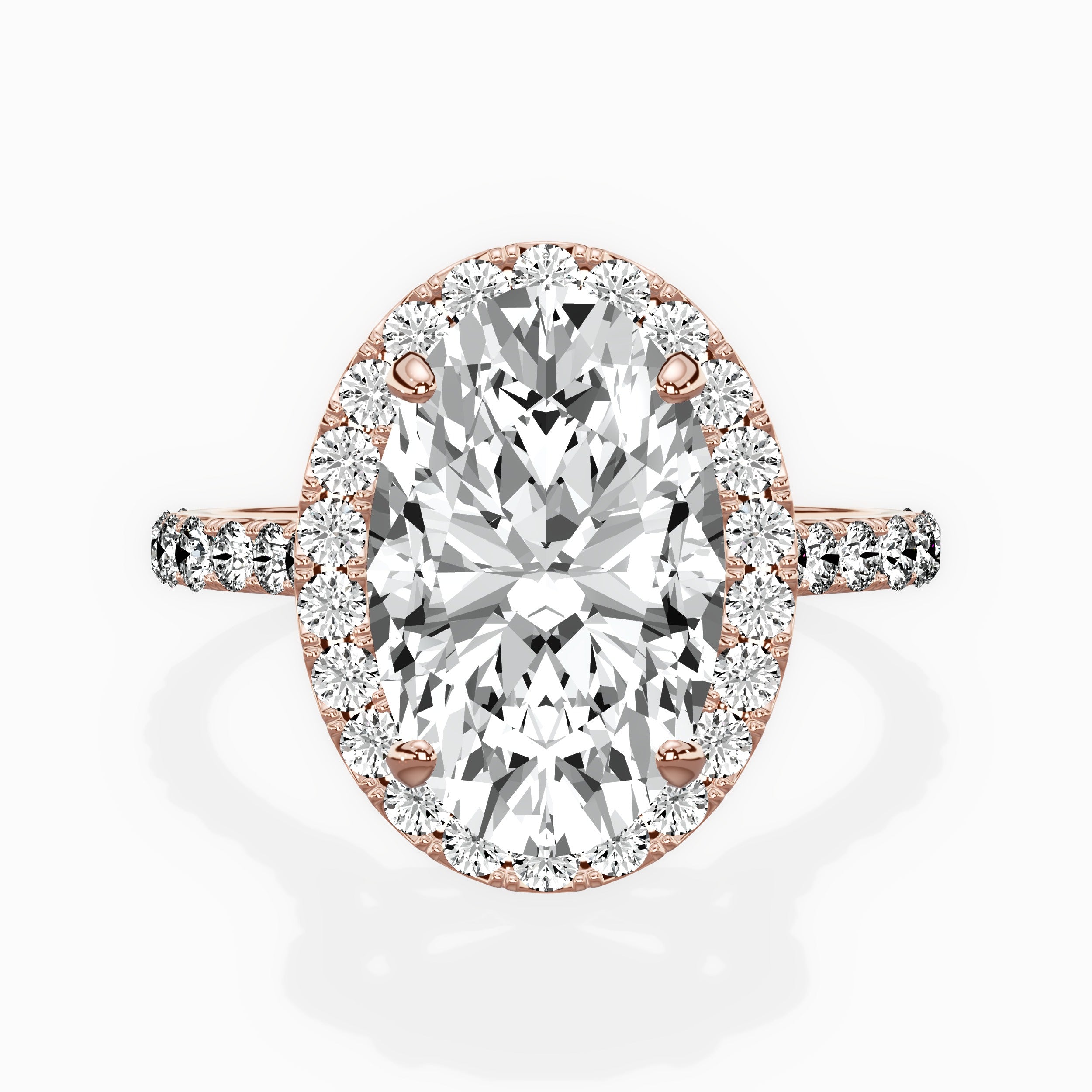 Secret Diamond Halo Engagement Ring