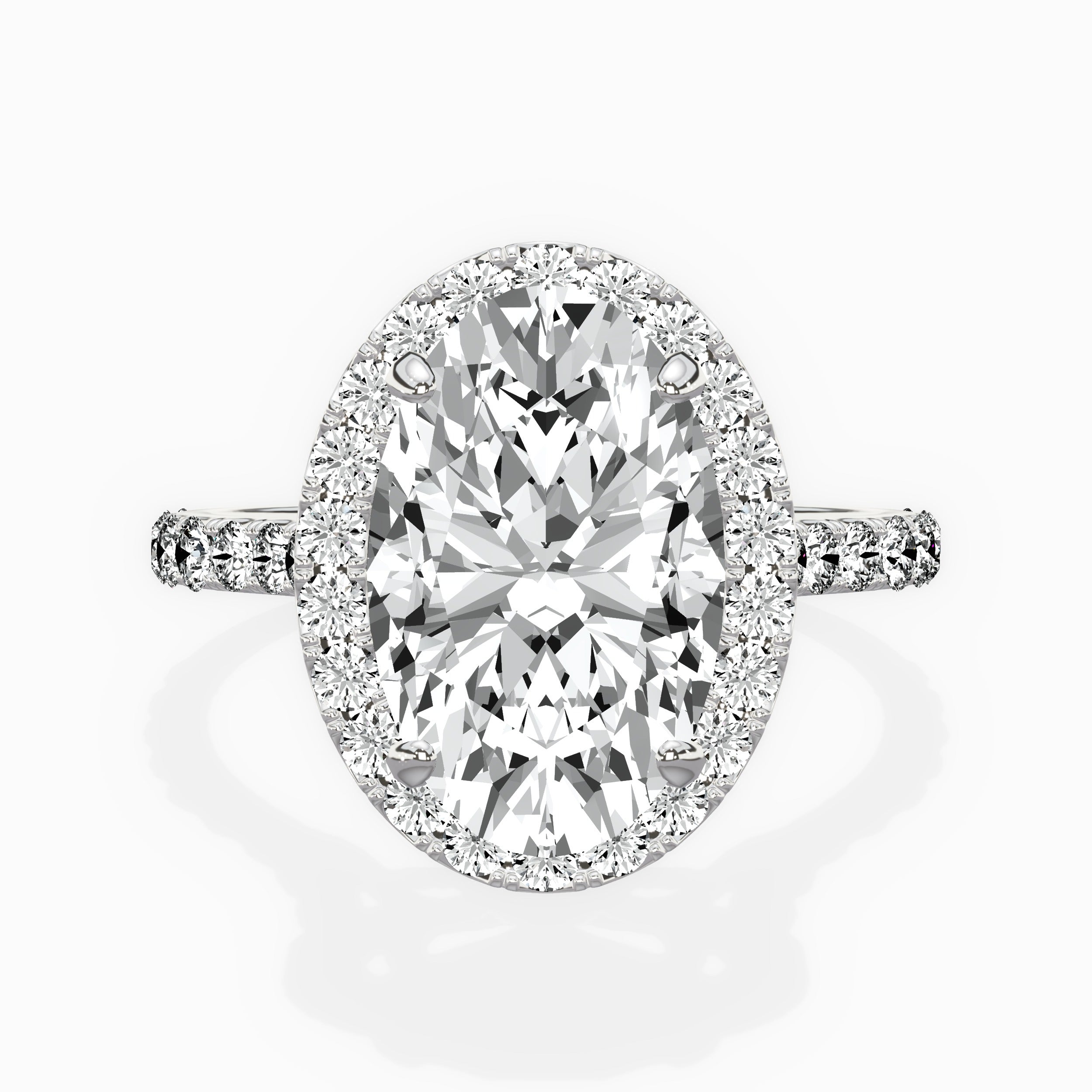 Secret Diamond Halo Engagement Ring