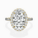 Secret Diamond Halo Engagement Ring