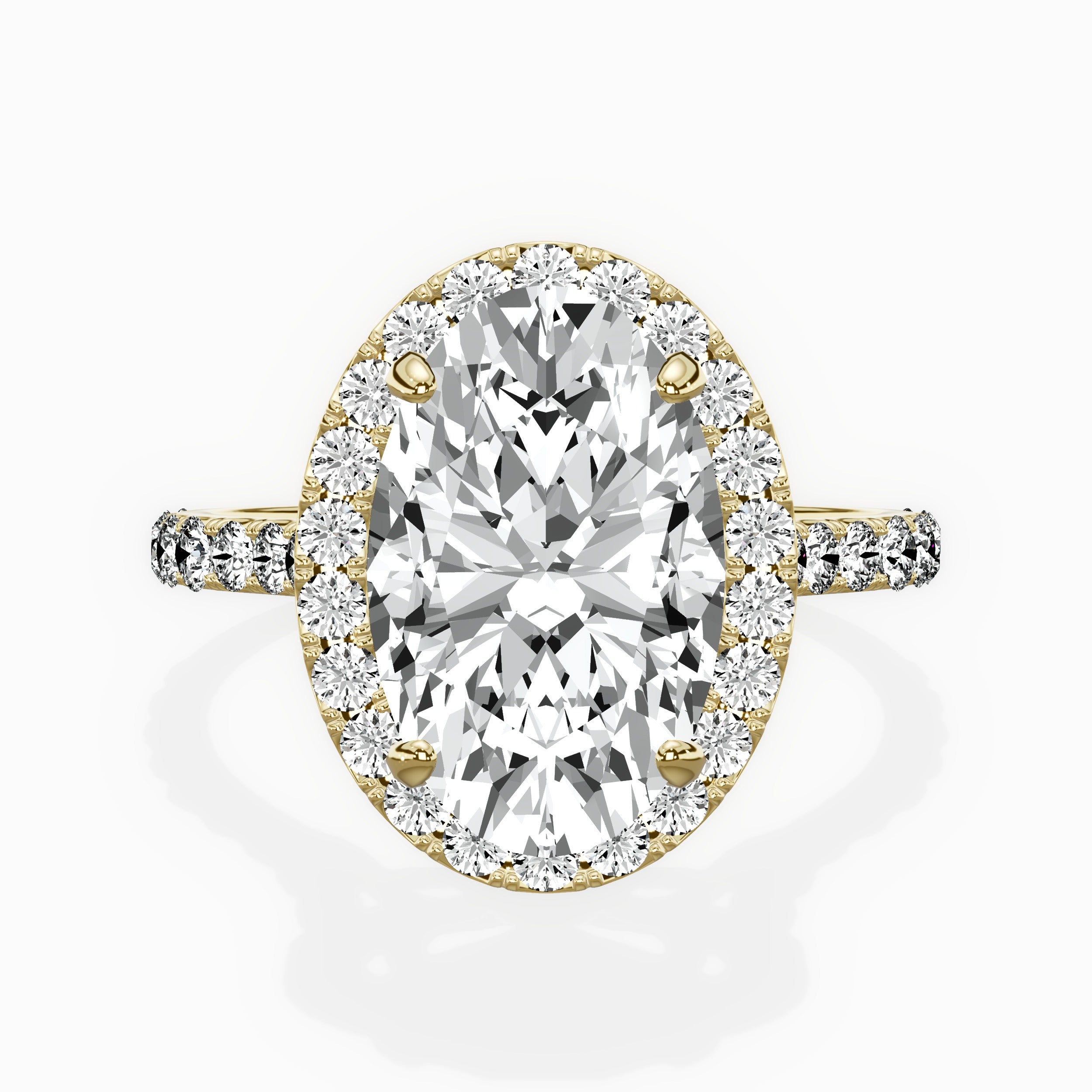 Secret Diamond Halo Engagement Ring