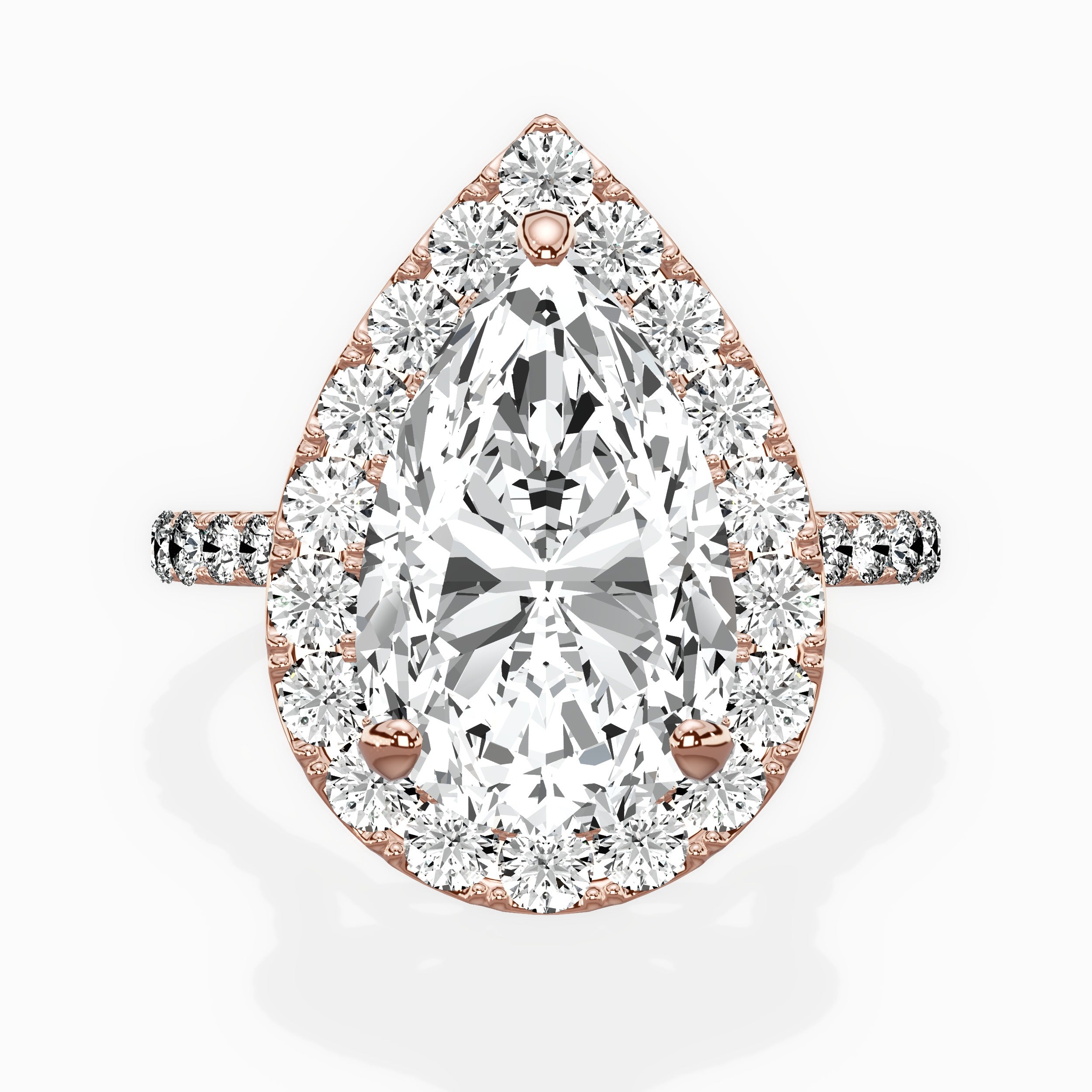 Secret Diamond Halo Engagement Ring