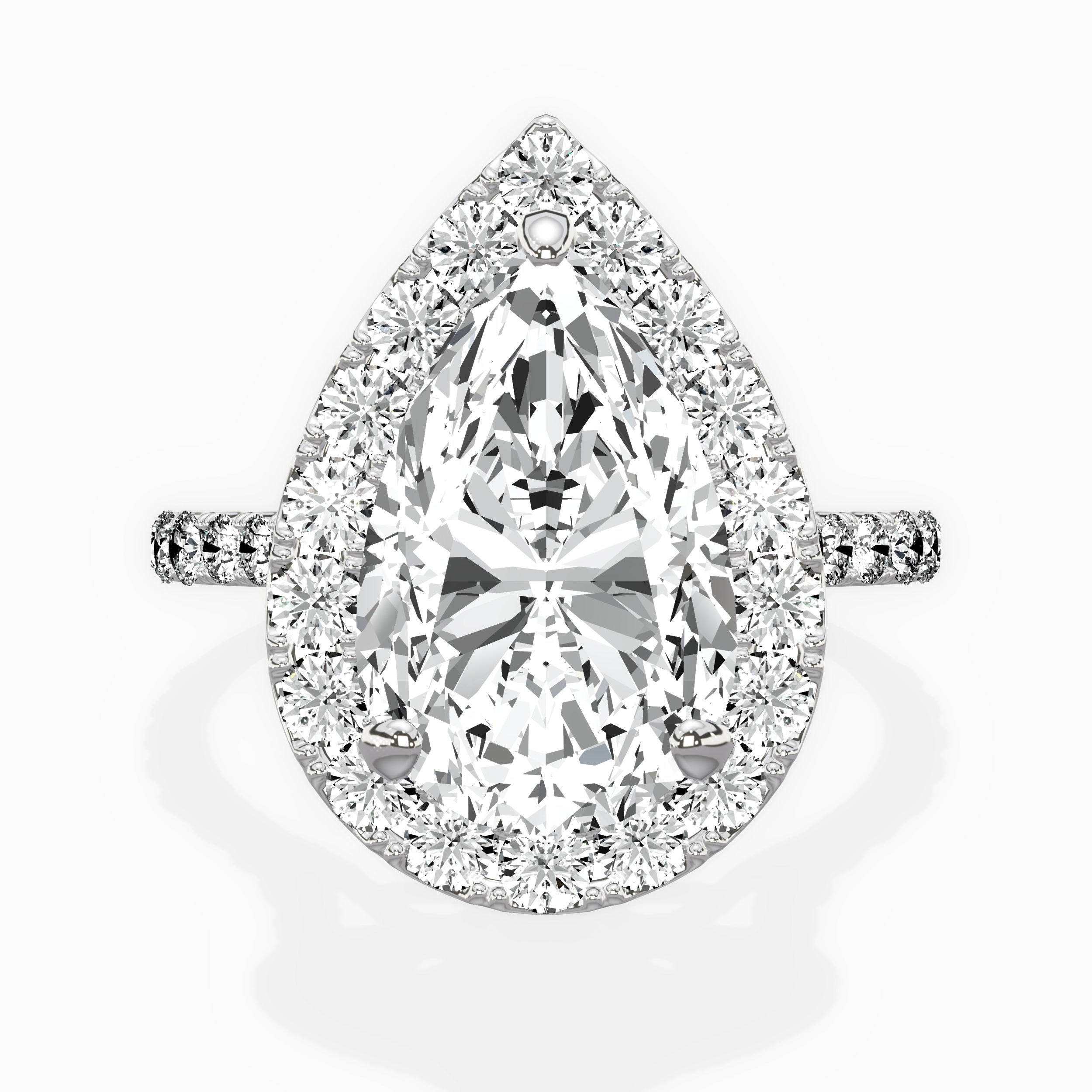 Secret Diamond Halo Engagement Ring