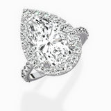 Secret Diamond Halo Engagement Ring