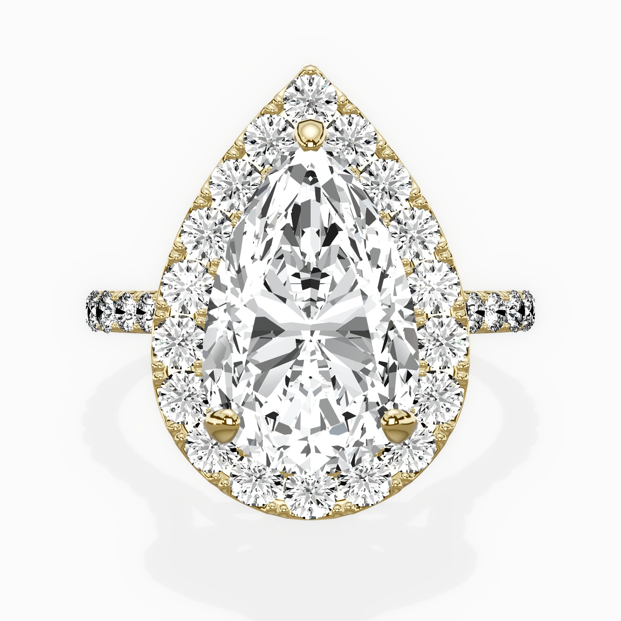 Secret Diamond Halo Engagement Ring