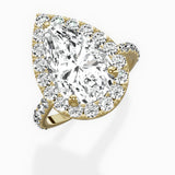 Secret Diamond Halo Engagement Ring