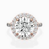 Secret Diamond Halo Engagement Ring
