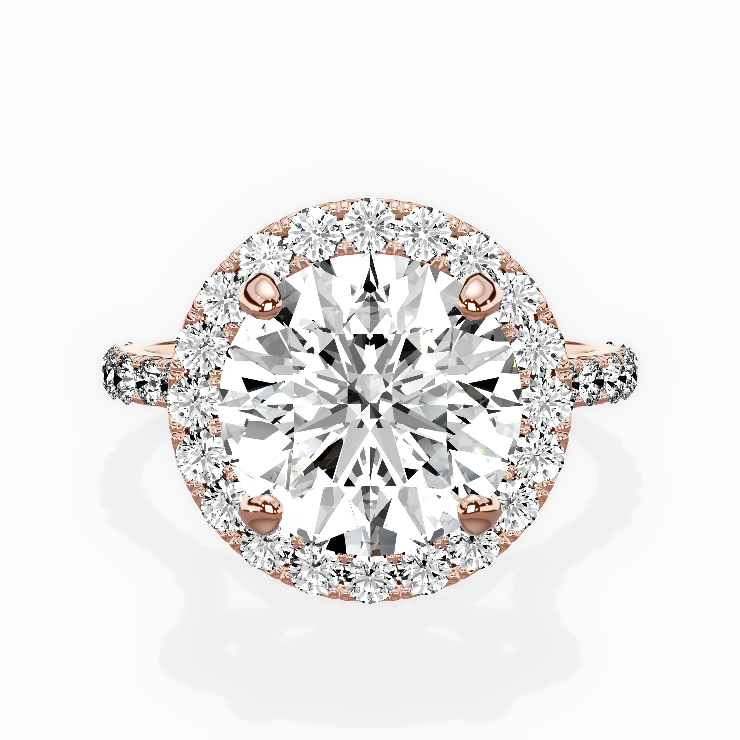 Secret Diamond Halo Engagement Ring