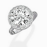 Secret Diamond Halo Engagement Ring