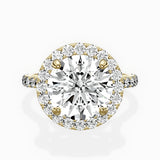 Secret Diamond Halo Engagement Ring
