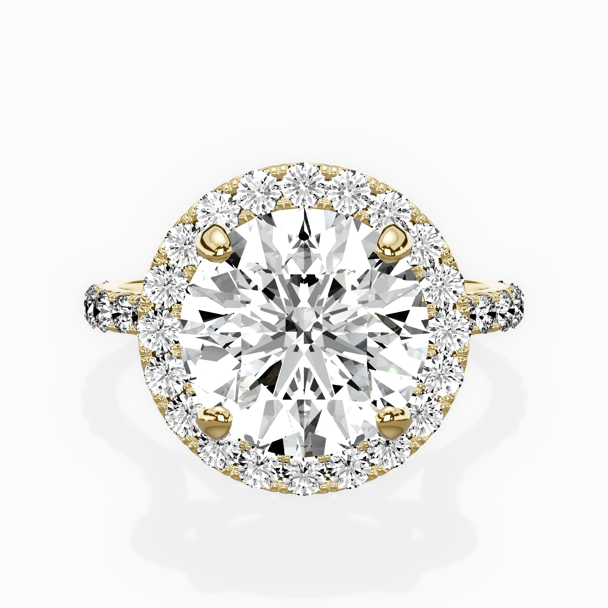 Secret Diamond Halo Engagement Ring