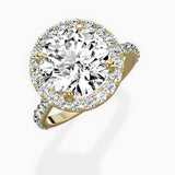 Secret Diamond Halo Engagement Ring