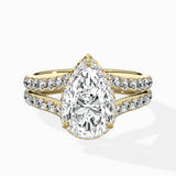 Double Band Halo Engagement Ring