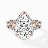 Double Band Halo Engagement Ring