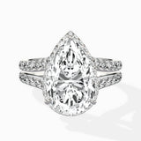 Double Band Halo Engagement Ring