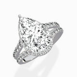 Double Band Halo Engagement Ring