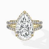 Double Band Halo Engagement Ring