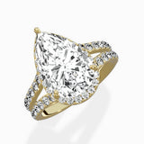 Double Band Halo Engagement Ring