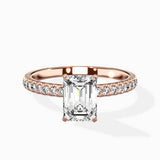 Classic Pave Solitaire Engagement Ring