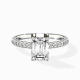 Classic Pave Solitaire Engagement Ring