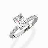 Classic Pave Solitaire Engagement Ring