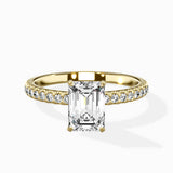 Classic Pave Solitaire Engagement Ring