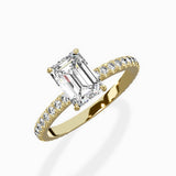 Classic Pave Solitaire Engagement Ring