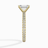 Classic Pave Solitaire Engagement Ring