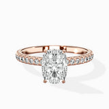 Classic Pave Solitaire Engagement Ring