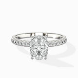 Classic Pave Solitaire Engagement Ring