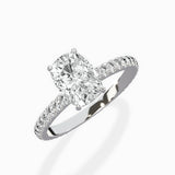 Classic Pave Solitaire Engagement Ring