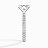 Classic Pave Solitaire Engagement Ring