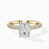 Classic Pave Solitaire Engagement Ring