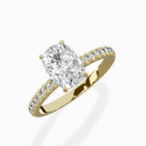 Classic Pave Solitaire Engagement Ring