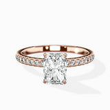 Classic Pave Solitaire Engagement Ring