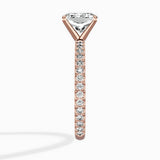 Classic Pave Solitaire Engagement Ring