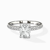 Classic Pave Solitaire Engagement Ring