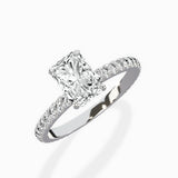 Classic Pave Solitaire Engagement Ring