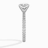 Classic Pave Solitaire Engagement Ring