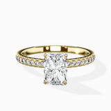 Classic Pave Solitaire Engagement Ring