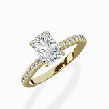 Classic Pave Solitaire Engagement Ring
