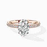 Classic Pave Solitaire Engagement Ring