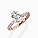 Classic Pave Solitaire Engagement Ring