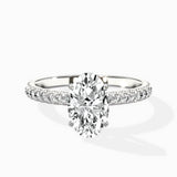 Classic Pave Solitaire Engagement Ring