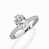 Classic Pave Solitaire Engagement Ring