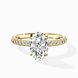 Classic Pave Solitaire Engagement Ring