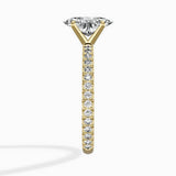 Classic Pave Solitaire Engagement Ring
