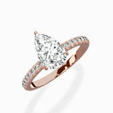 Classic Pave Solitaire Engagement Ring