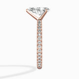 Classic Pave Solitaire Engagement Ring