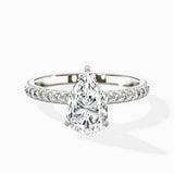 Classic Pave Solitaire Engagement Ring